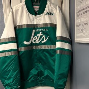 Mitchell and Ness Jets Throwback Jacket